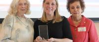 alison norful holding her award